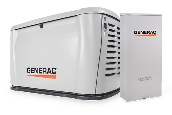Generac 26 kW cellular standby generator with transfer switch, model 7328